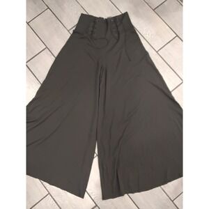 Sparkle & Fade Black Lace Up High Waisted Wide Leg Palazzo Pants Size 10
